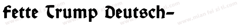 Fette Trump Deutsch字体转换